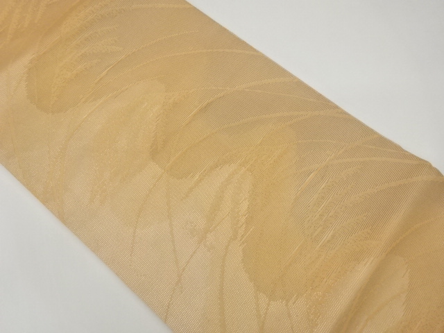 Gauze, woven Nagoya obi with staggered stripes and glauber's grain pattern